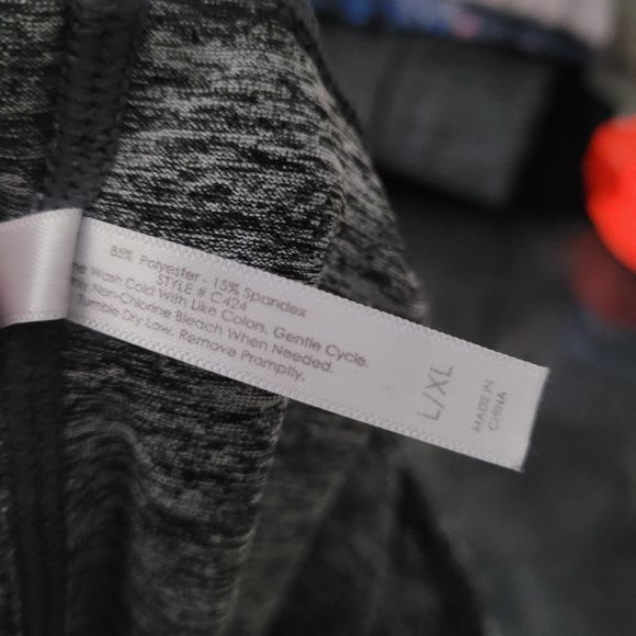 ITZON | mesh/ neon panel crop athletic workout leggings - Picture 6 of 6